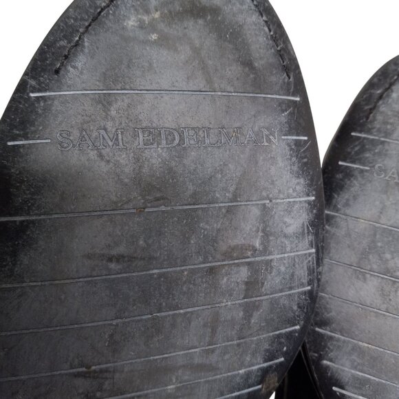 Sam Edelman Size 8 M Womens Kennedy Black Patent Leather Studded Slip On Loafers - Picture 9 of 13